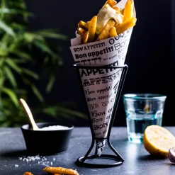 CASA Njam Soporte Para Cucurucho Negro| Aperitivo Y Tapas