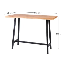 CASA Oak Split Mesa De Bar Natural| Mesas De Bar