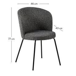 CASA Olivier Silla De Comedor Gris| Sillas De Comedor