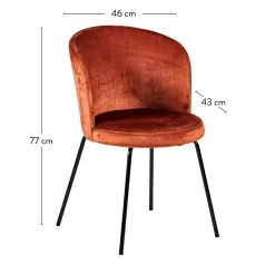 CASA Olivier Silla De Comedor Marron Marron| Sillas De Comedor