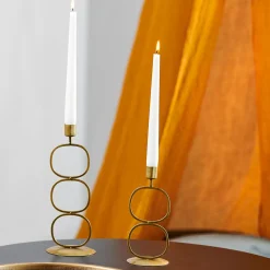CASA Oval Portavelas Dorado| Candelabros