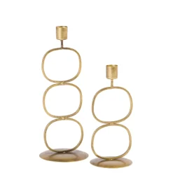 CASA Oval Portavelas Dorado| Candelabros
