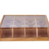 CASA Panda Caja Para Te 12 Compartim. Natural| Accesorios De Té