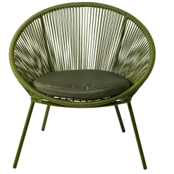 CASA Papayo Silla Lounge Con Cojin Verde| Sillas Lounge