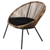 CASA Papayo Silla Lounge Con Cojin Natural| Sillas Lounge