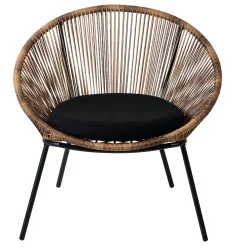 CASA Papayo Silla Lounge Con Cojin Natural| Sillas Lounge