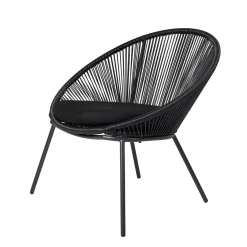 CASA Papayo Silla Lounge Negro| Sillas Lounge