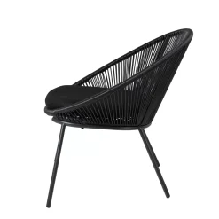 CASA Papayo Silla Lounge Negro| Sillas Lounge