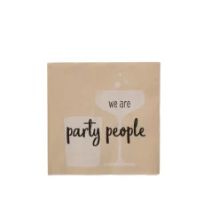 CASA Party People Paquete De 20 Servilletas Beis| Servilletas
