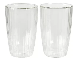CASA Pausa Vaso De Doble Pared Juego De 2 Transparente| Vasos Para Té