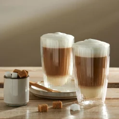 CASA Pausa Vaso De Doble Pared Juego De 2 Transparente| Vasos Para Té