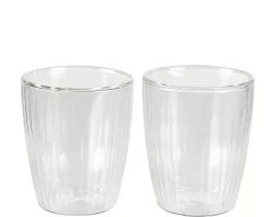 CASA Pausa Vaso De Doble Pared Juego De 2 Transparente| Vasos Para Té