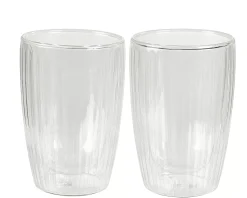 CASA Pausa Vaso De Doble Pared Juego De 2 Transparente| Vasos Para Té