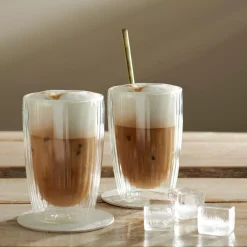 CASA Pausa Vaso De Doble Pared Juego De 2 Transparente| Vasos Para Té