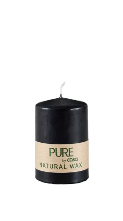 CASA Pure Vela Cilindrica Negro| Velas