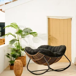 CASA Rocko Mecedora Negro| Sillas Lounge