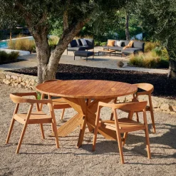 CASA Rowa Mesa Natural| Mesas De Jardín