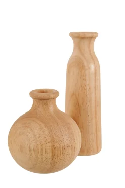 CASA Rubberwood Florero Decorativo| Floreros