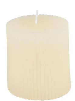 CASA Rustic Vela Estriada Marfil| Velas