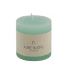 CASA Rustic Vela Estriada Menta| Velas