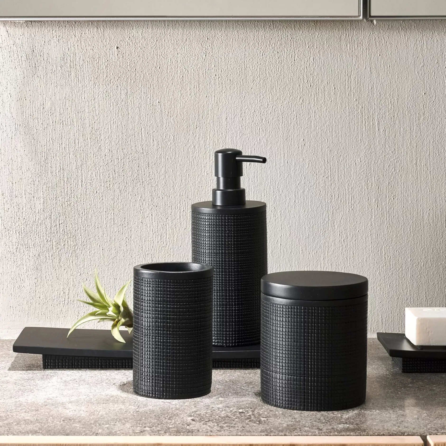 CASA Samourai Jabonera Negro| Accesorios De Tocador