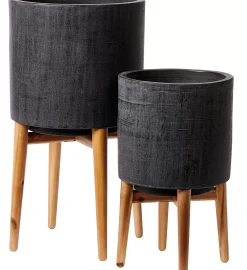 CASA Scuro Macetero Negro| Soportes Para Plantas
