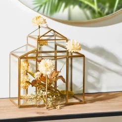 CASA Serre Terrario De Plantas Dorado| Soportes Para Plantas