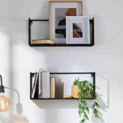 CASA Shorp Estanteria Para Colgar Negro| Estanterías