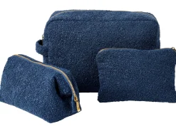 CASA Siera Bolsa De Maquillaje Azul Oscuro| Neceseres