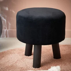 CASA Silki Puf Negro| Taburetes