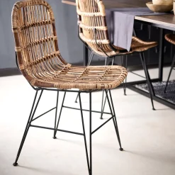 CASA Sumatra Silla De Comedor Negro, Marron| Sillas De Comedor