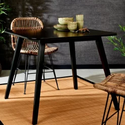 CASA Sumatra Silla De Comedor Negro, Marron| Sillas De Comedor