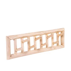CASA Teak Perchero De Pared Natural| Percheros