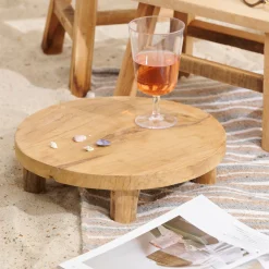CASA Teak Soporte En Pie Natural| Soportes Para Plantas