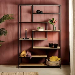 CASA Trapp Estanteria De Pared Negro| Estanterías