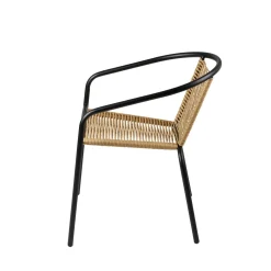 CASA Verona Silla Apilable Natural| Sillas De Jardín