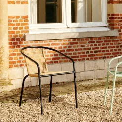 CASA Verona Silla Apilable Natural| Sillas De Jardín