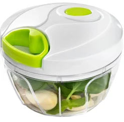 CASA Vida Verde Mini Cortador Blanco, Verde, Transparente| Cuchillas Picadores