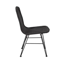 CASA Vienna Silla De Comedor Negro| Sillas De Jardín