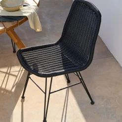 CASA Vienna Silla De Comedor Negro| Sillas De Jardín