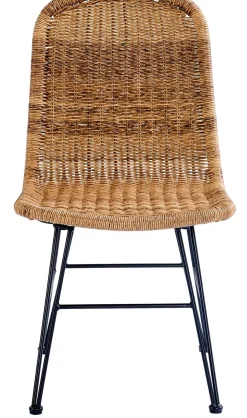 CASA Vienna Silla De Comedor Negro, Natural| Sillas De Jardín