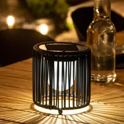 CASA Vinn Lampara Solar Negro| Iluminación Exterior
