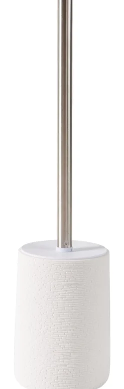 CASA White Elegance Cepillo Wc En Soporte Blanco, Plateado| Accesorios Water