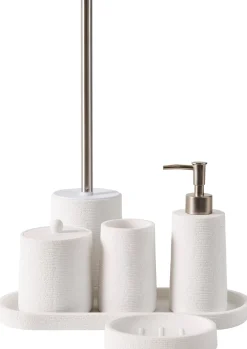 CASA White Elegance Cepillo Wc En Soporte Blanco, Plateado| Accesorios Water