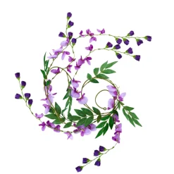 CASA Wisteria Guirnalda Verde, Morado, Morado Claro| Ramos Artificiales
