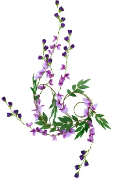 CASA Wisteria Guirnalda Verde, Morado, Morado Claro| Ramos Artificiales