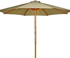 CASA Wood Parasol Sin Pie Verde| Parasoles