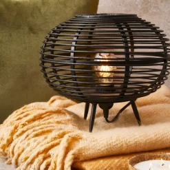 CASA Zanzi Lampara De Mesa E27 Negro| Lamparas De Mesa